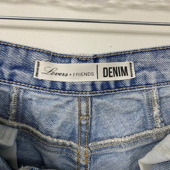 Lovers + Friends Womens Size 27 Light Blue Denim Shorts - Picture 3 of 7